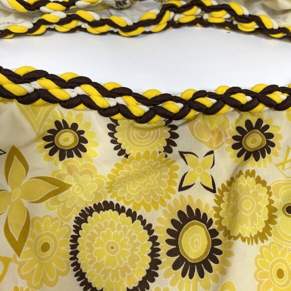 LOUIS VUITTON Yellow/Brown Monogram Flower Print Bikini  *AS IS* - Picture 11 of 14
